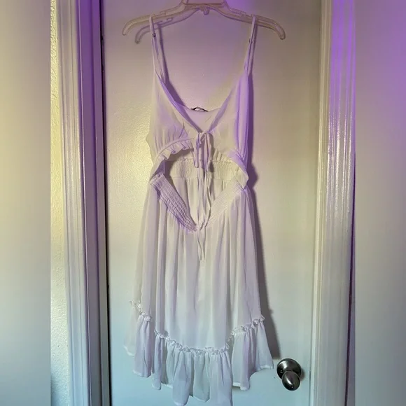 Fashion Nova | Dresses | White Cut Out Angel Dress Fashion Nova M | Poshmark
